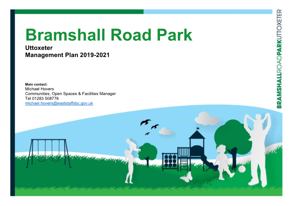 Bramshall Road Park Uttoxeter Management Plan 2019-2021