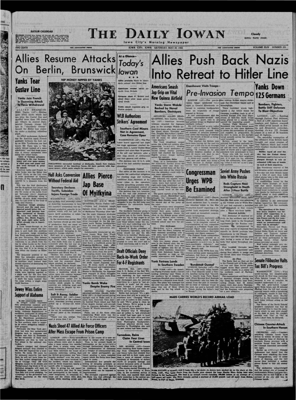 Daily Iowan (Iowa City, Iowa), 1944-05-20