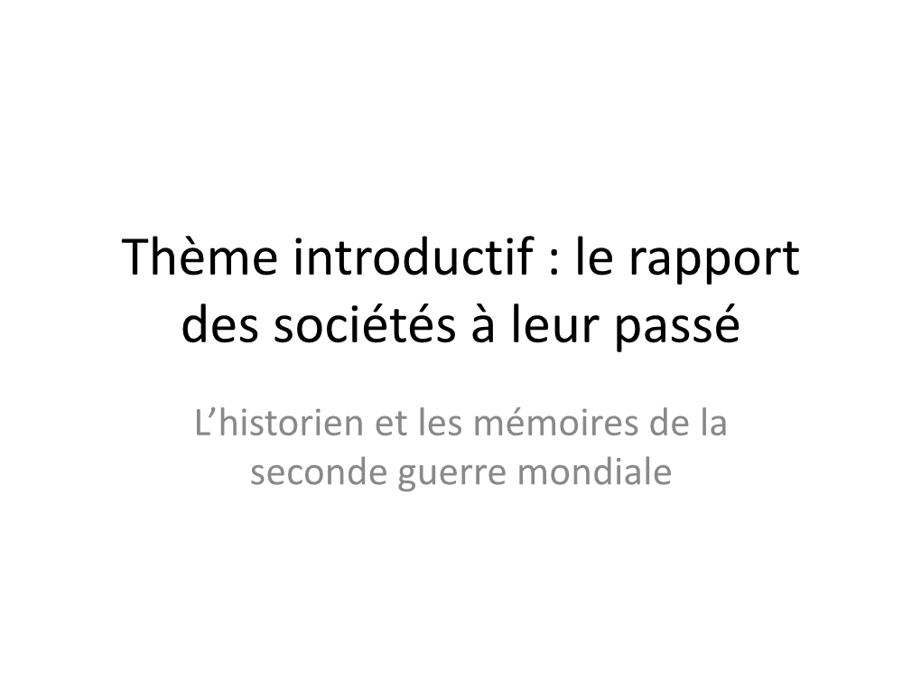 A/ Comment L'histoire Et La Mémoire De La Maison D'izieu, Mémorial Des