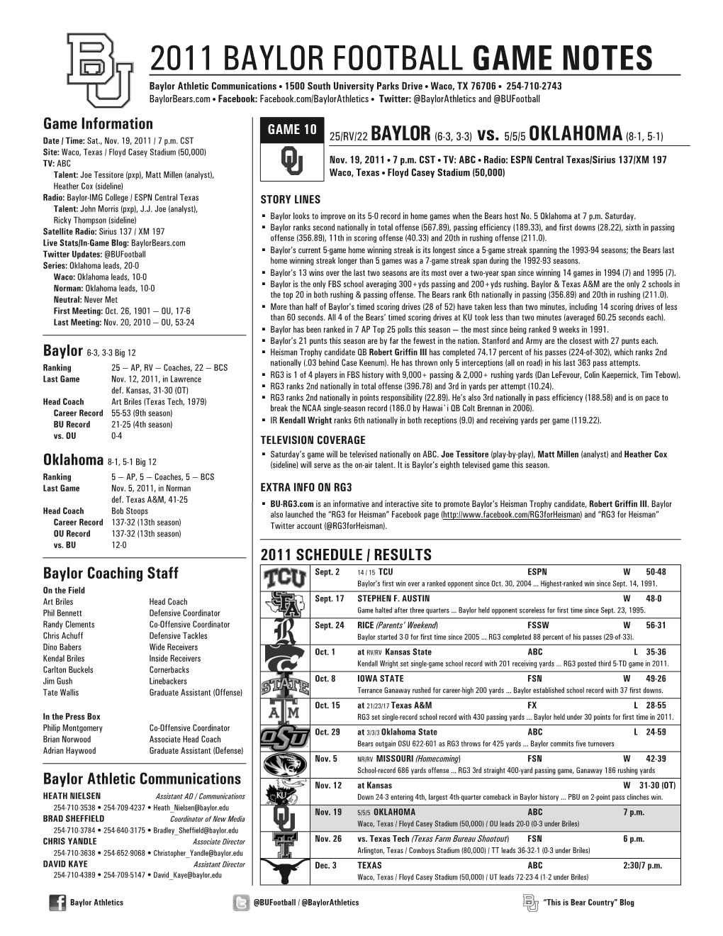 BU FB Game Notes 2011 10 OU Layout 1