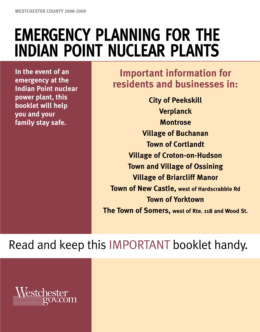 Emergency Planning for the Indian Point Nuclear Plants