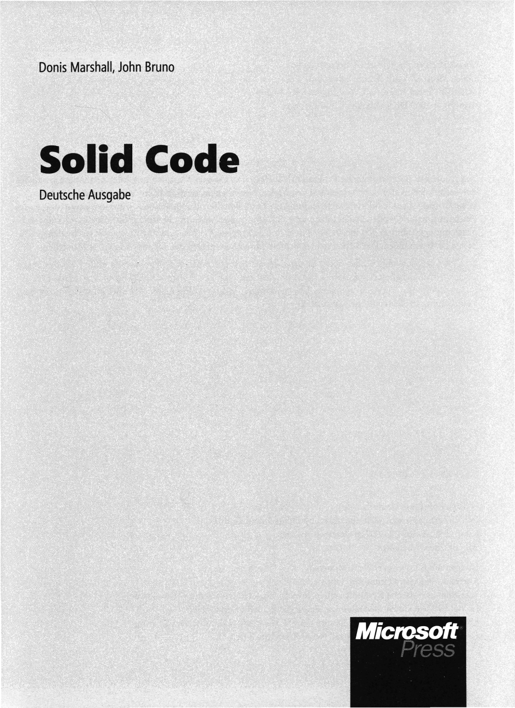 Solid Code Deutsche Ausgabe Inhaltsverzeichnis