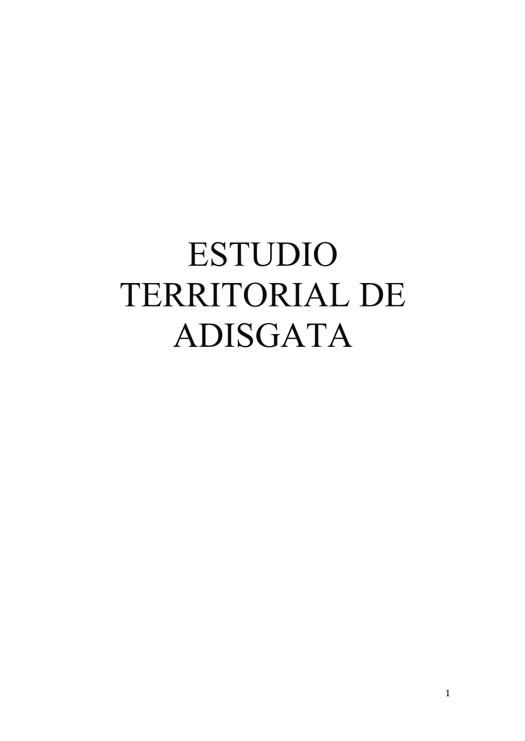 Estudio Territorial De Adisgata