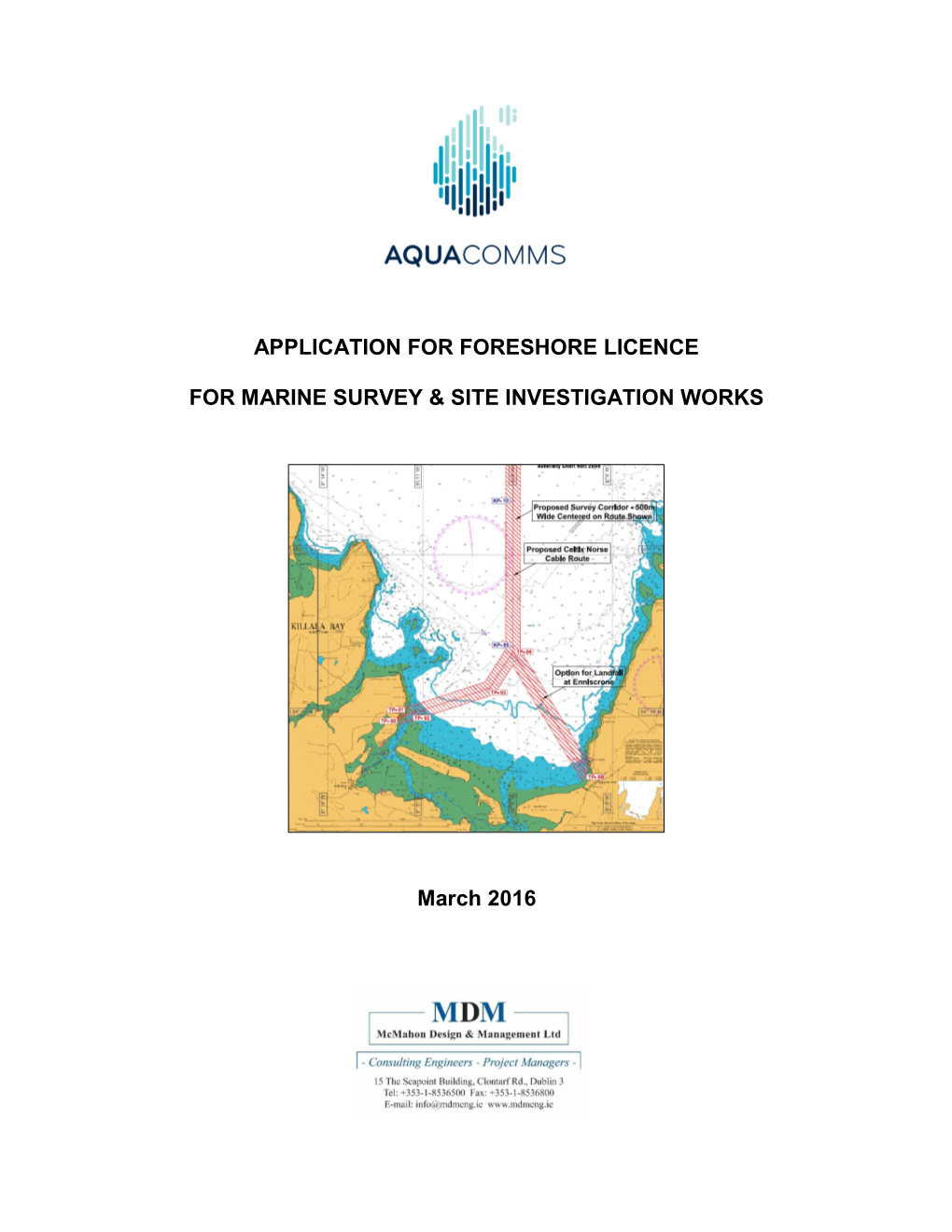Application for Foreshore Licence for Marine Survey