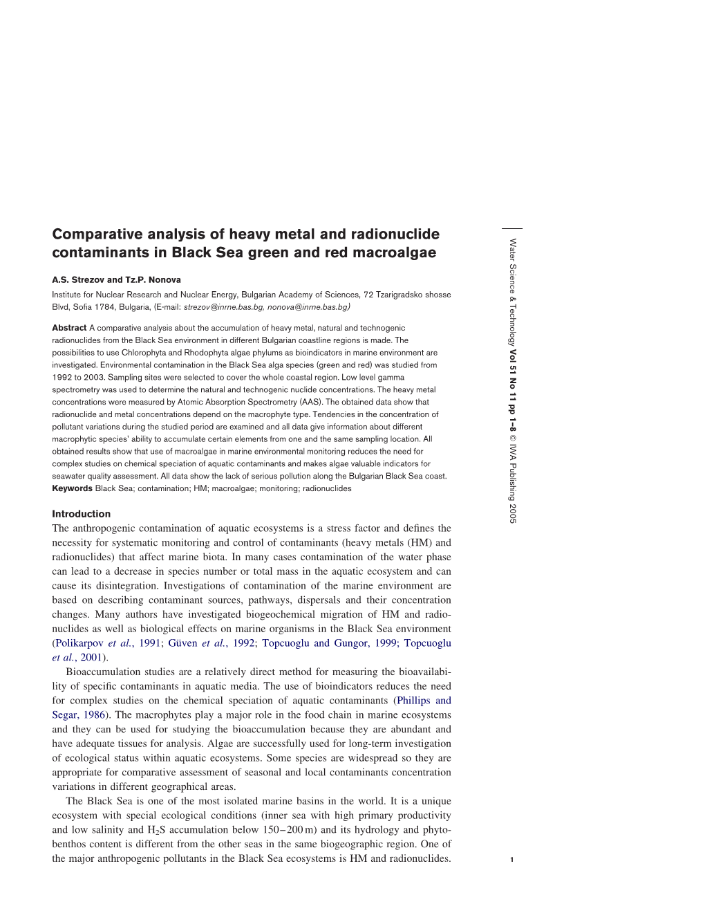 Comparative Analysis of Heavy Metal and Radionuclide Contaminants In