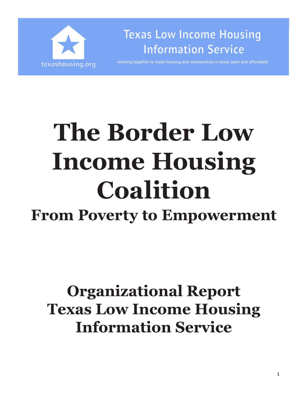 The Border Low Income Housing Coalition Report