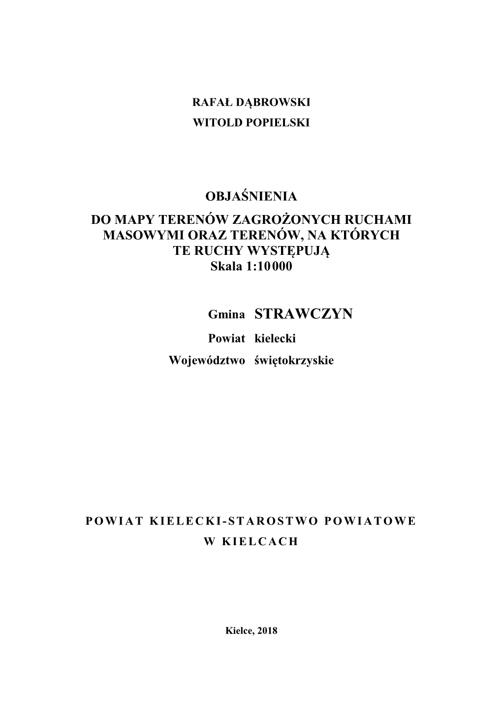 Gmina STRAWCZYN Powiat Kielecki Województwo Świętokrzyskie