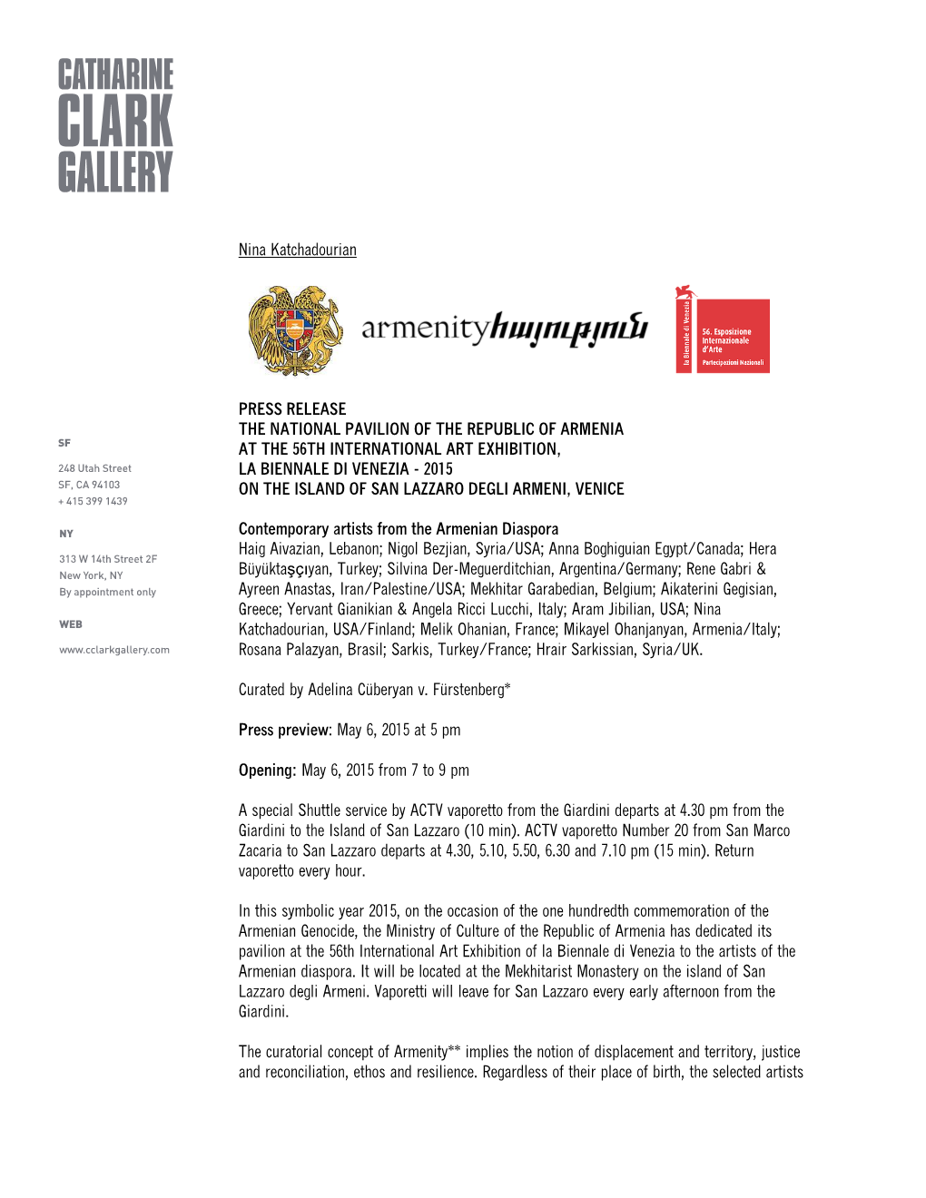 Exhibition Press Release