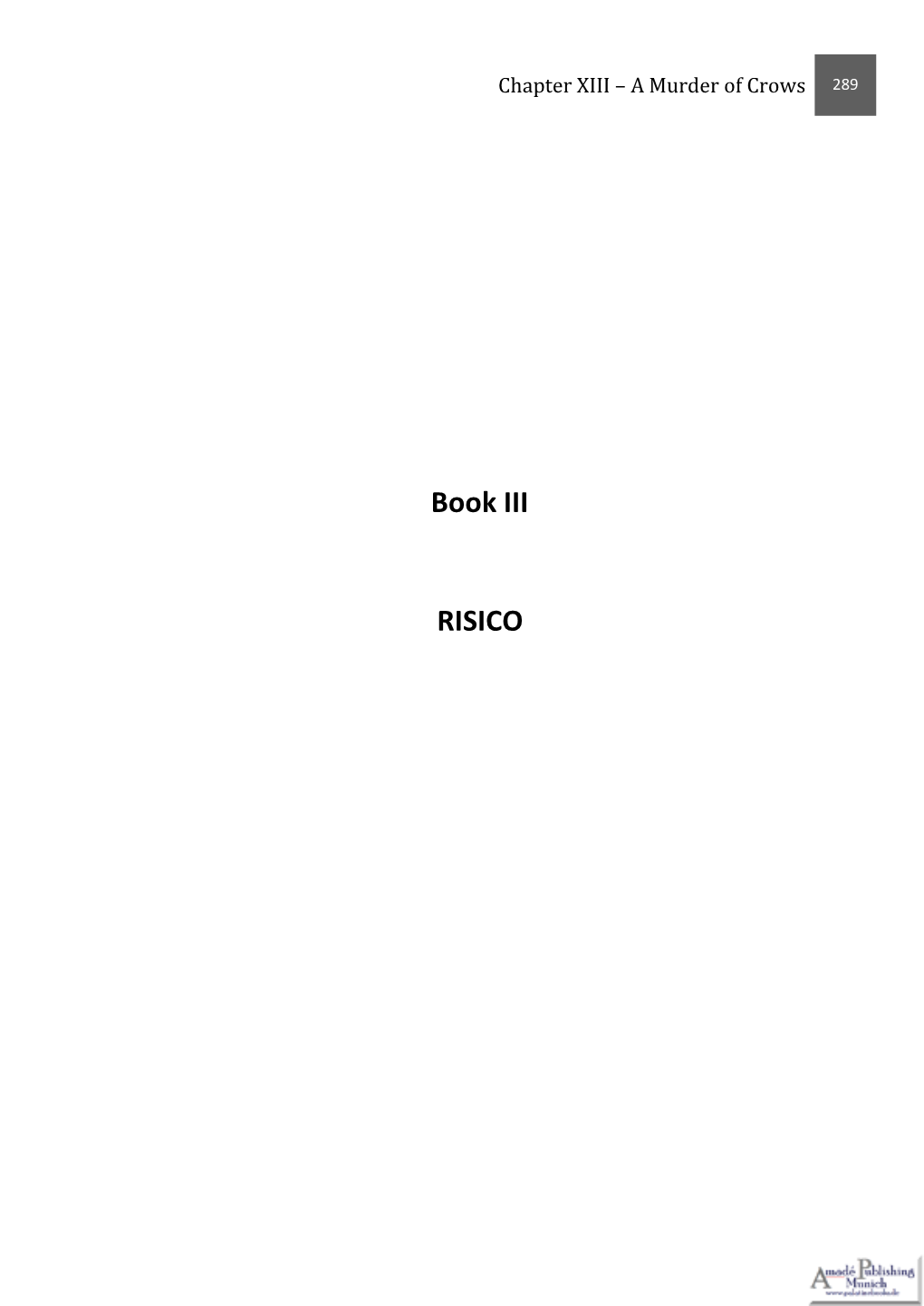 Book III RISICO