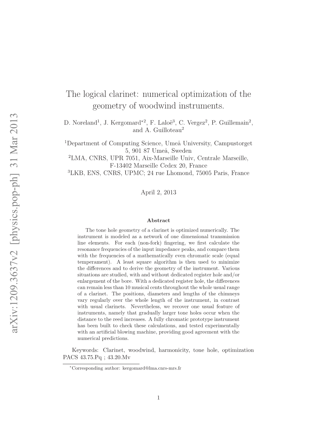 Numerical Optimization of the Geometry of Woodwind Instruments