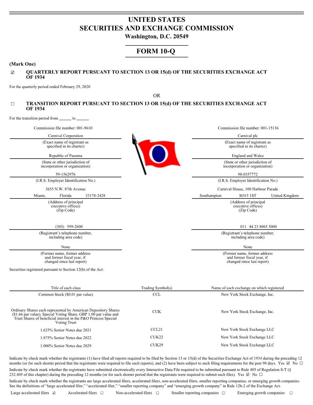 United States Securities and Exchange Commission Form