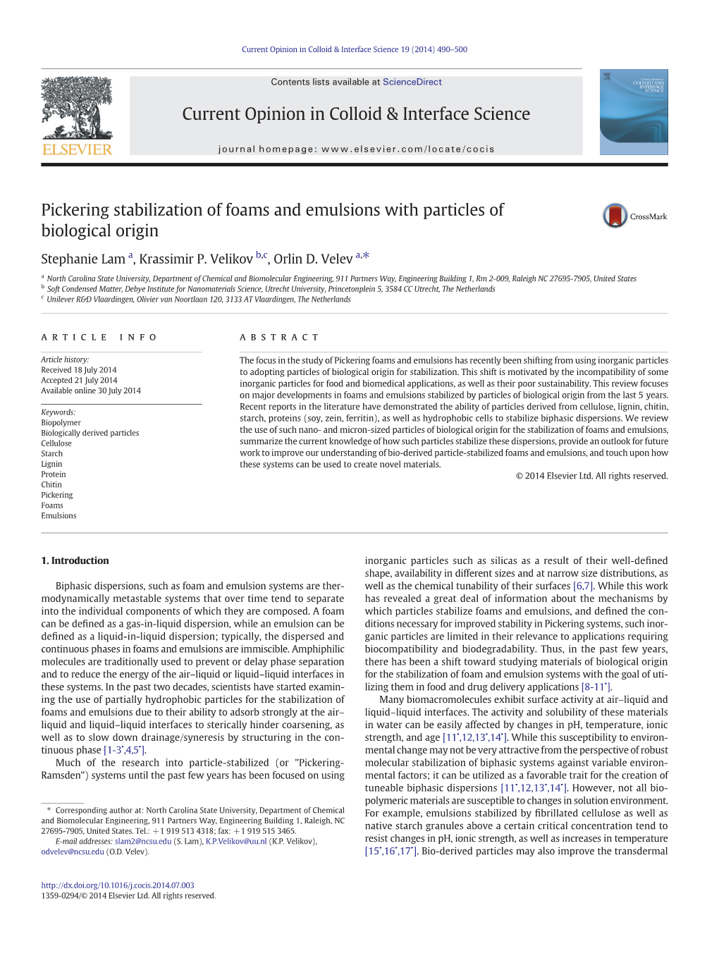 Pickering Stabilization of Foams and Emulsions with Particles of Biological Origin