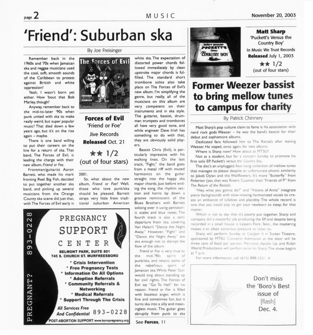 Suburban Ska Country 80/ by Joe Freisinger in Music We Trust Records Released July 1,2003 Remember Back in the White Ska