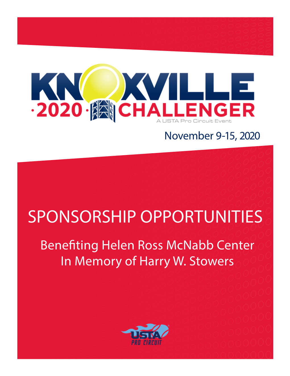 SPONSORSHIP OPPORTUNITIES Benefiting Helen Ross Mcnabb Center in Memory of Harry W