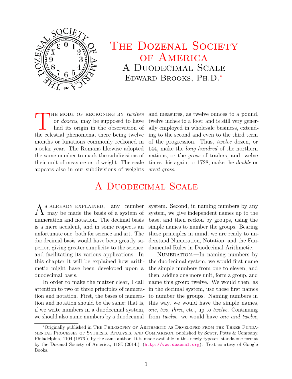 A Duodecimal Scale, V1.0