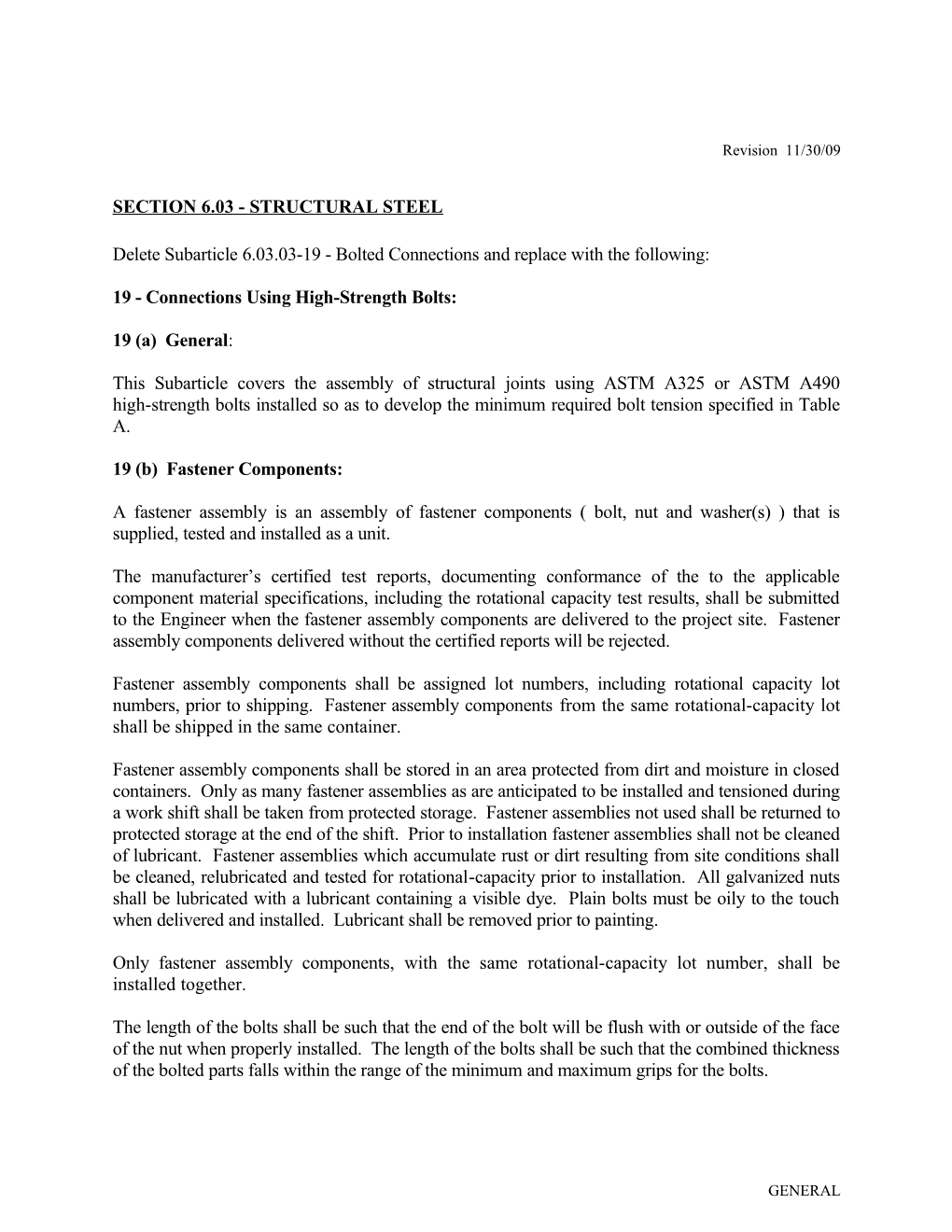 Section 6.03 - Structural Steel