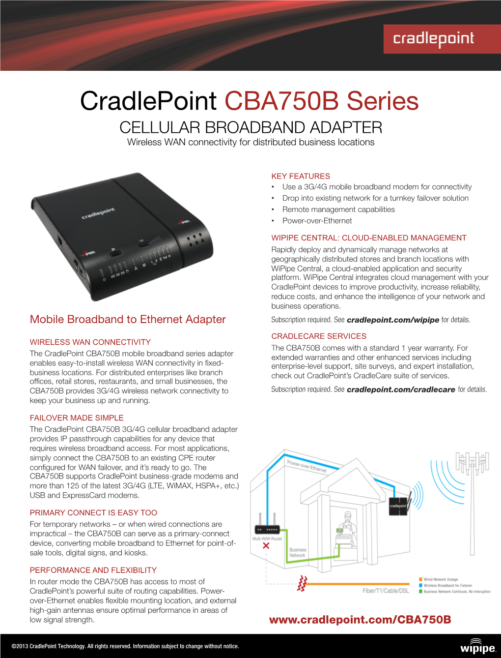 Cradlepoint CBA750B Data Sheet