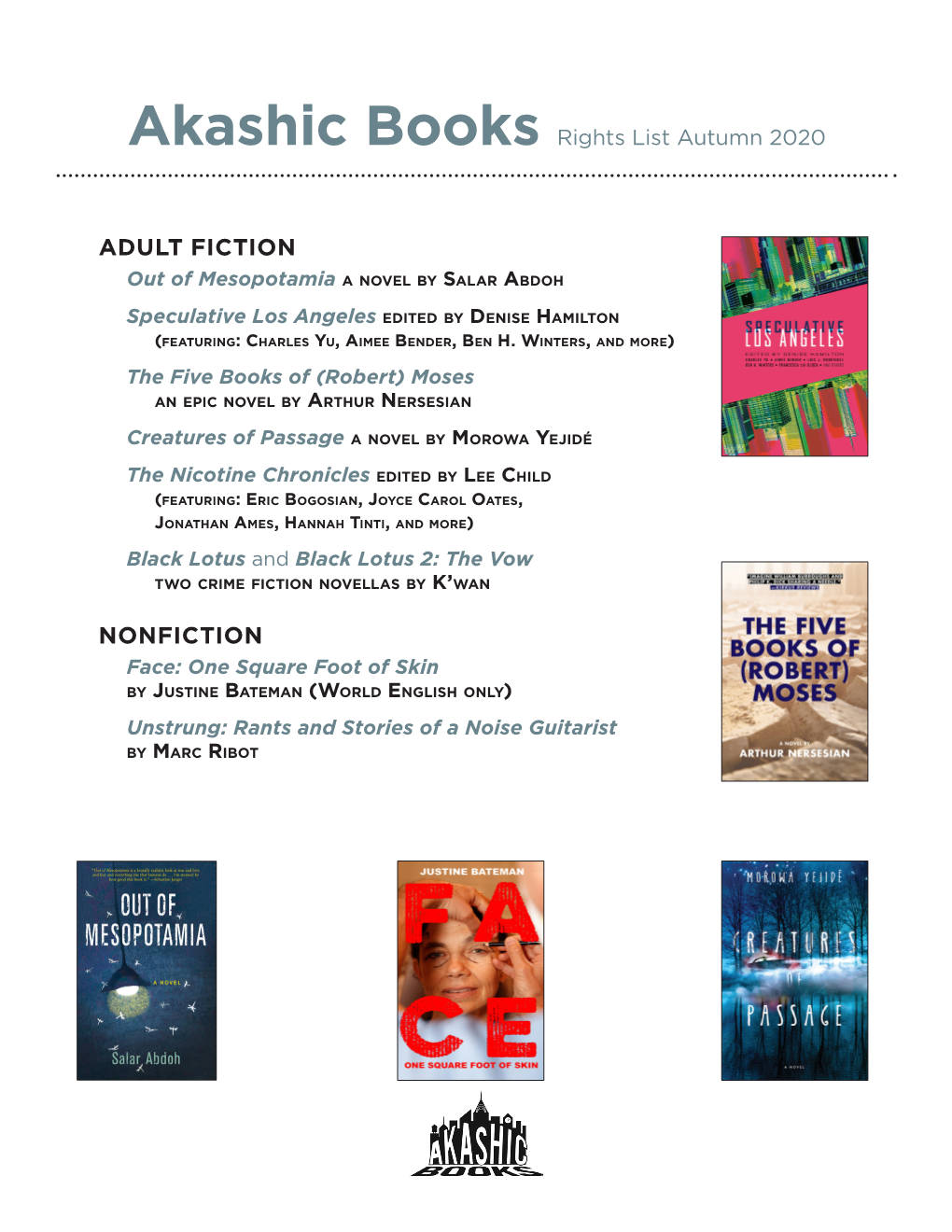 Adult Fiction Nonfiction