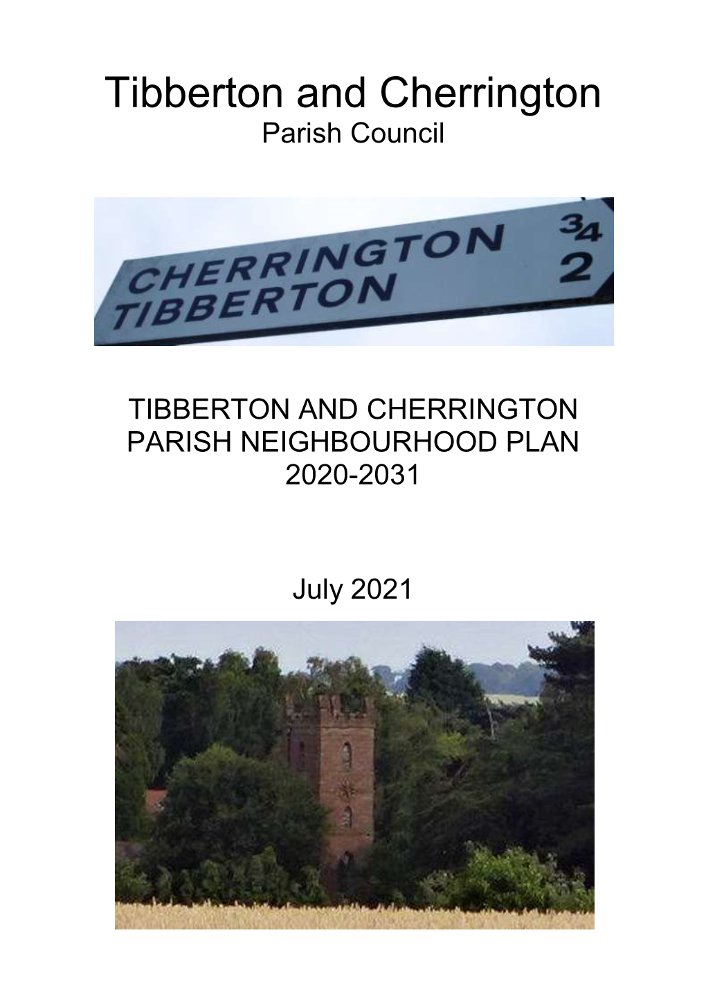 Tibberton & Cherrington Neighbourhood Plan Referendum Version