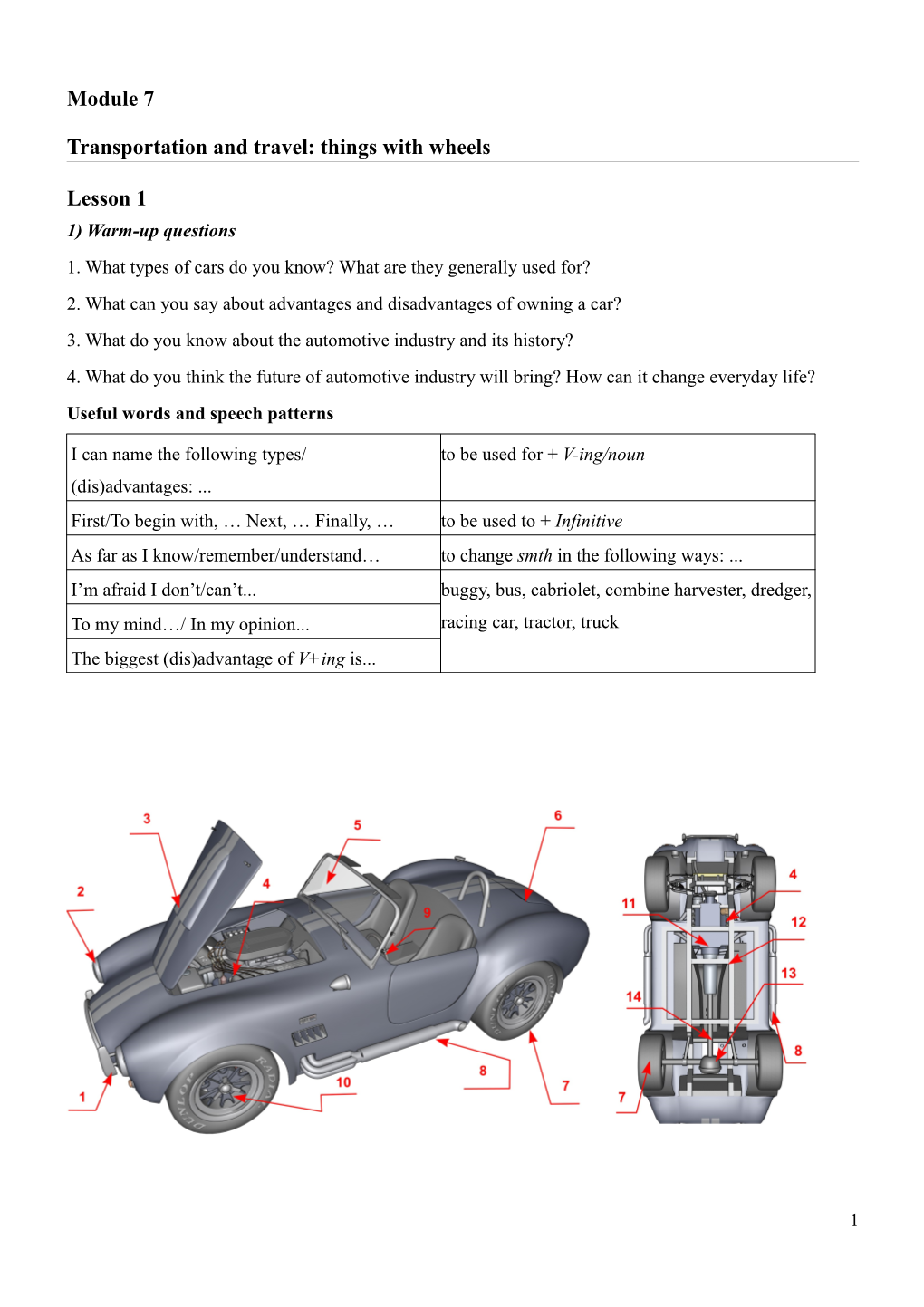 Transportation and Travel: Things with Wheels