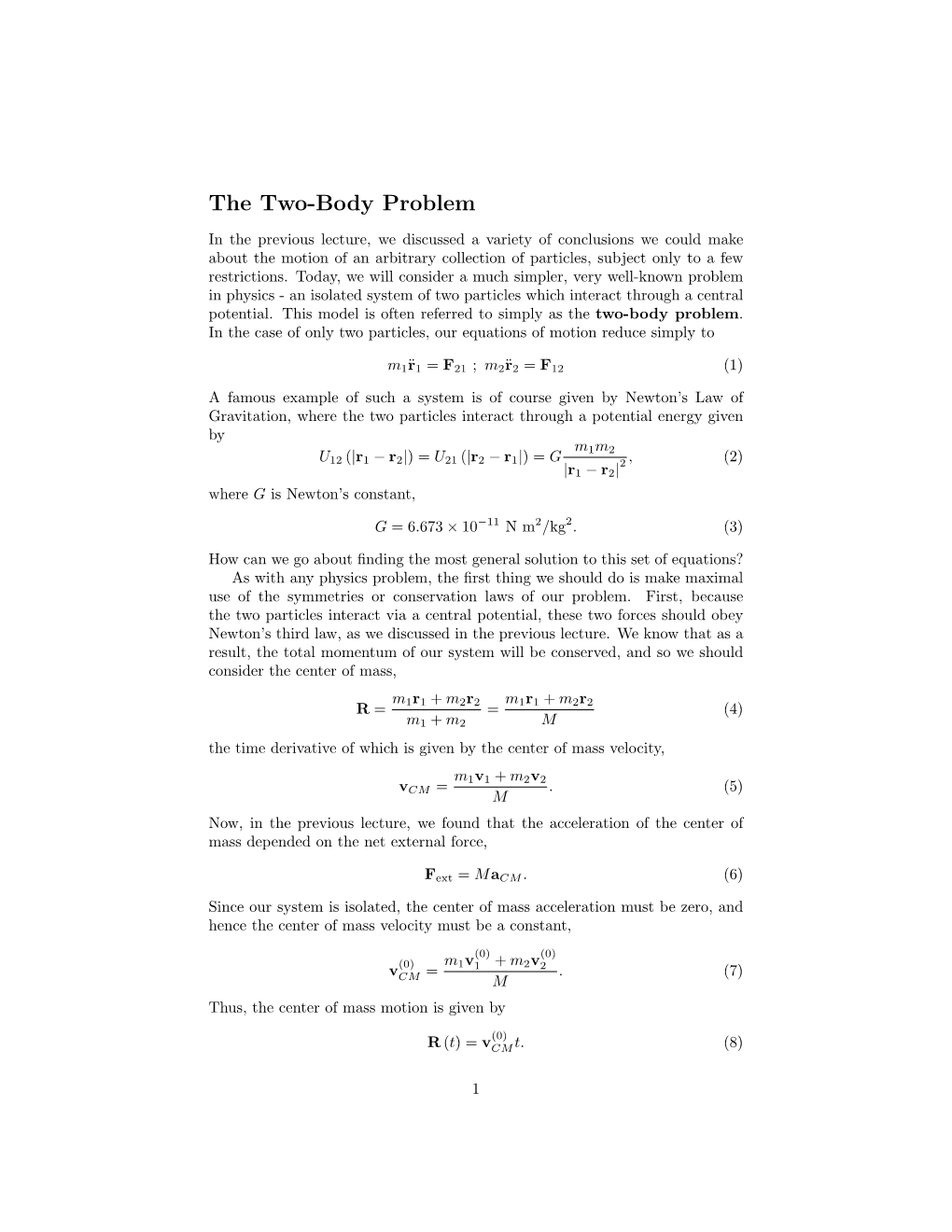 The Two-Body Problem