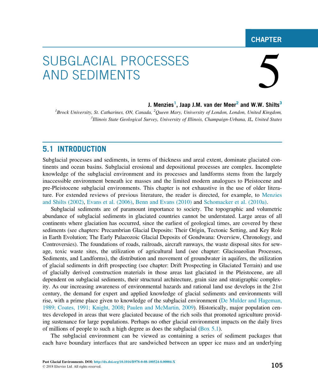 Chapter 5. Subglacial Processes and Sediments