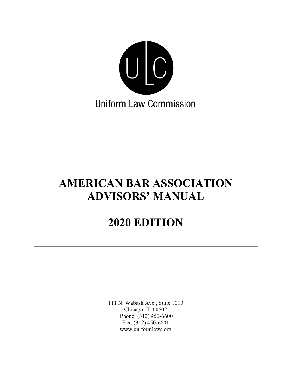 American Bar Association Advisors' Manual