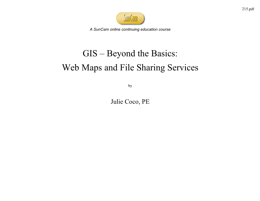 Arcgis for Engineers-Beyond the Basics: Web Maps and File Sharing