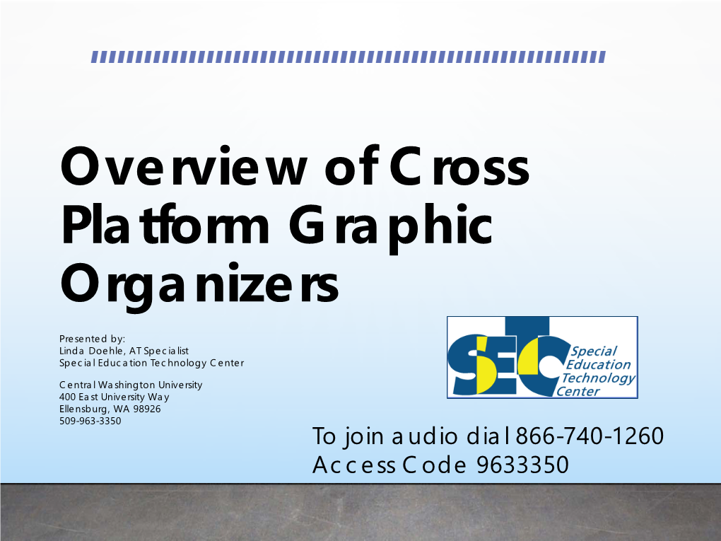 Overview of Cross Platform Graphic Organizers