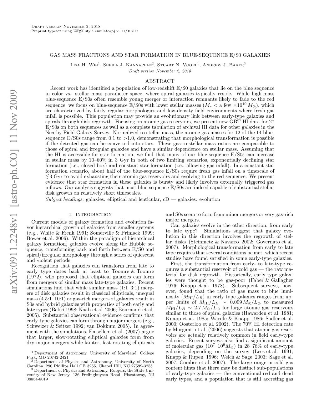 Gas Mass Fractions and Star Formation in Blue-Sequence E/S0