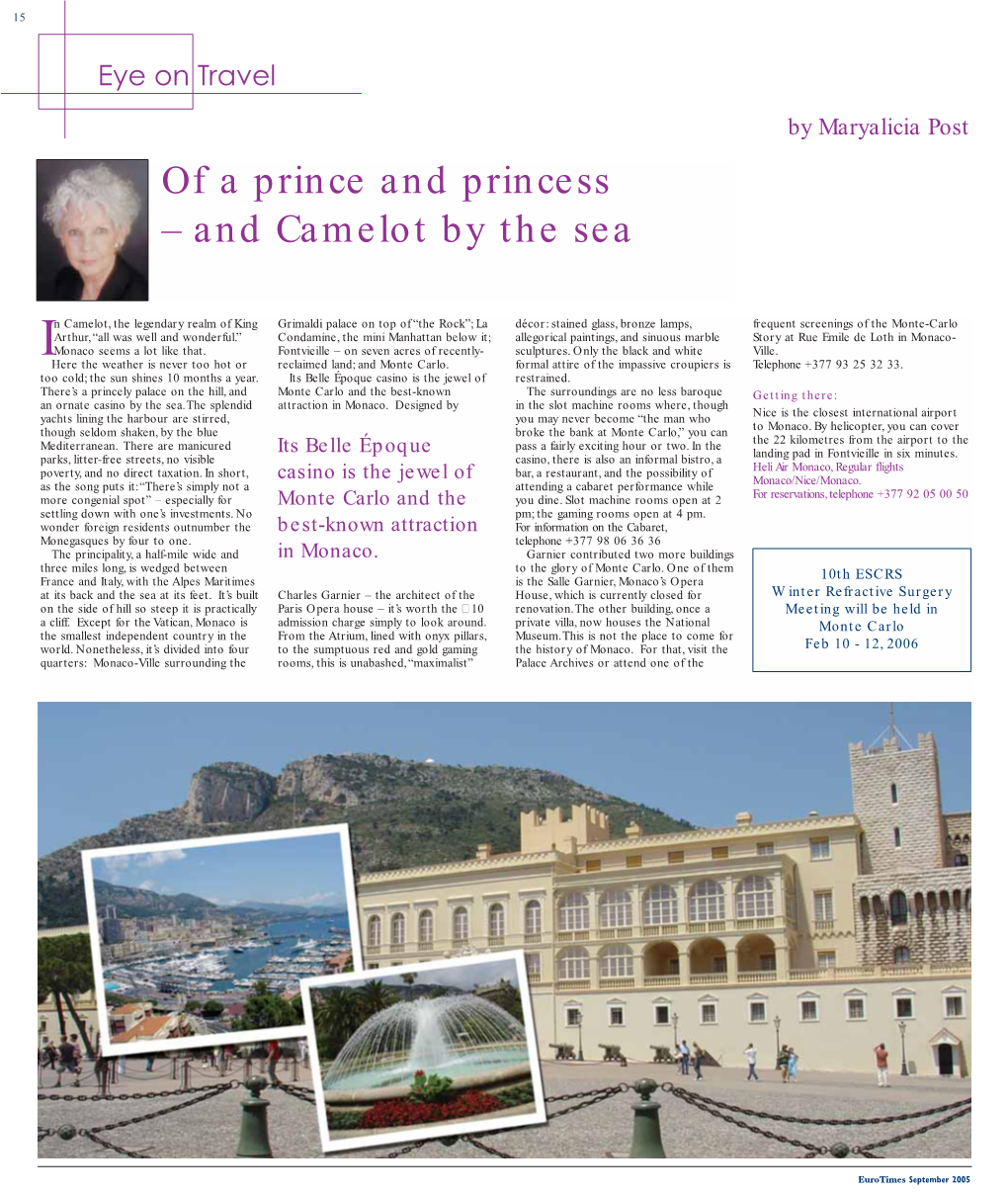 Of a Prince and Princess – and Camelot by the Sea