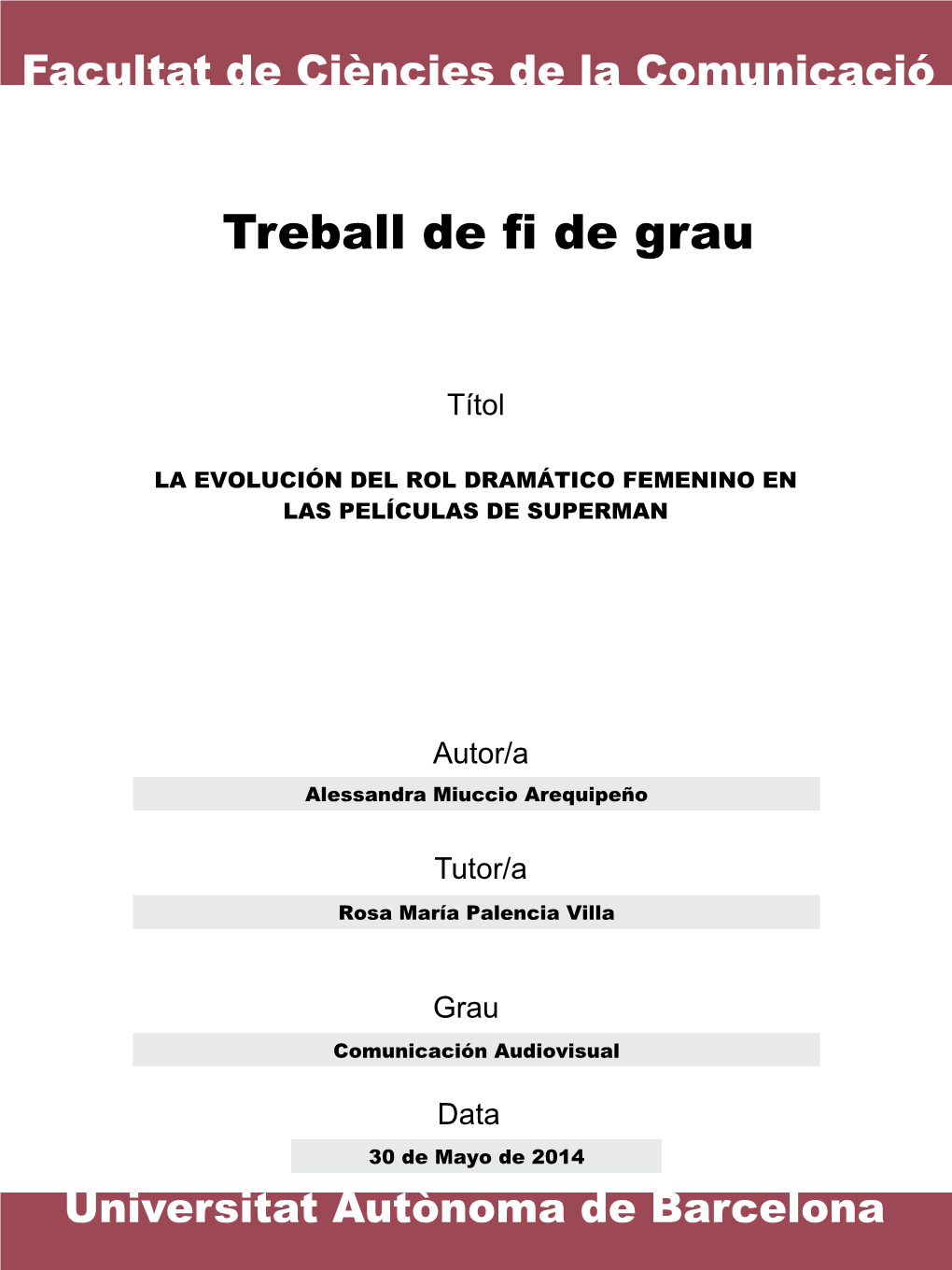 Treball De Fi De Grau