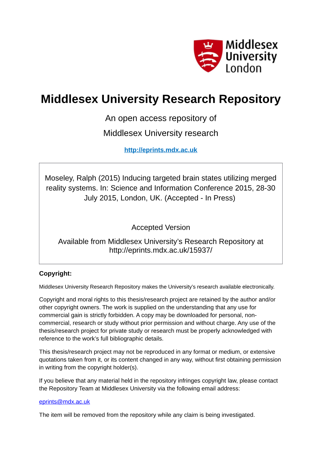 Middlesex University Research Repository