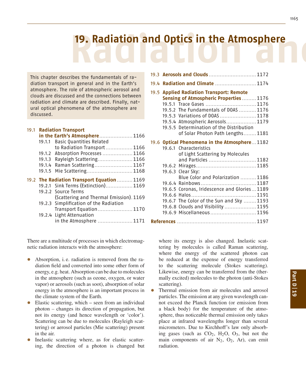 19. Radiation and Optics in the Atmosphere and 19.3 Aerosols and Clouds