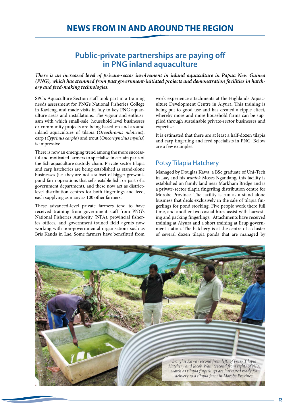 Public-Private Partnerships Are Paying Off in PNG Inland Aquaculture