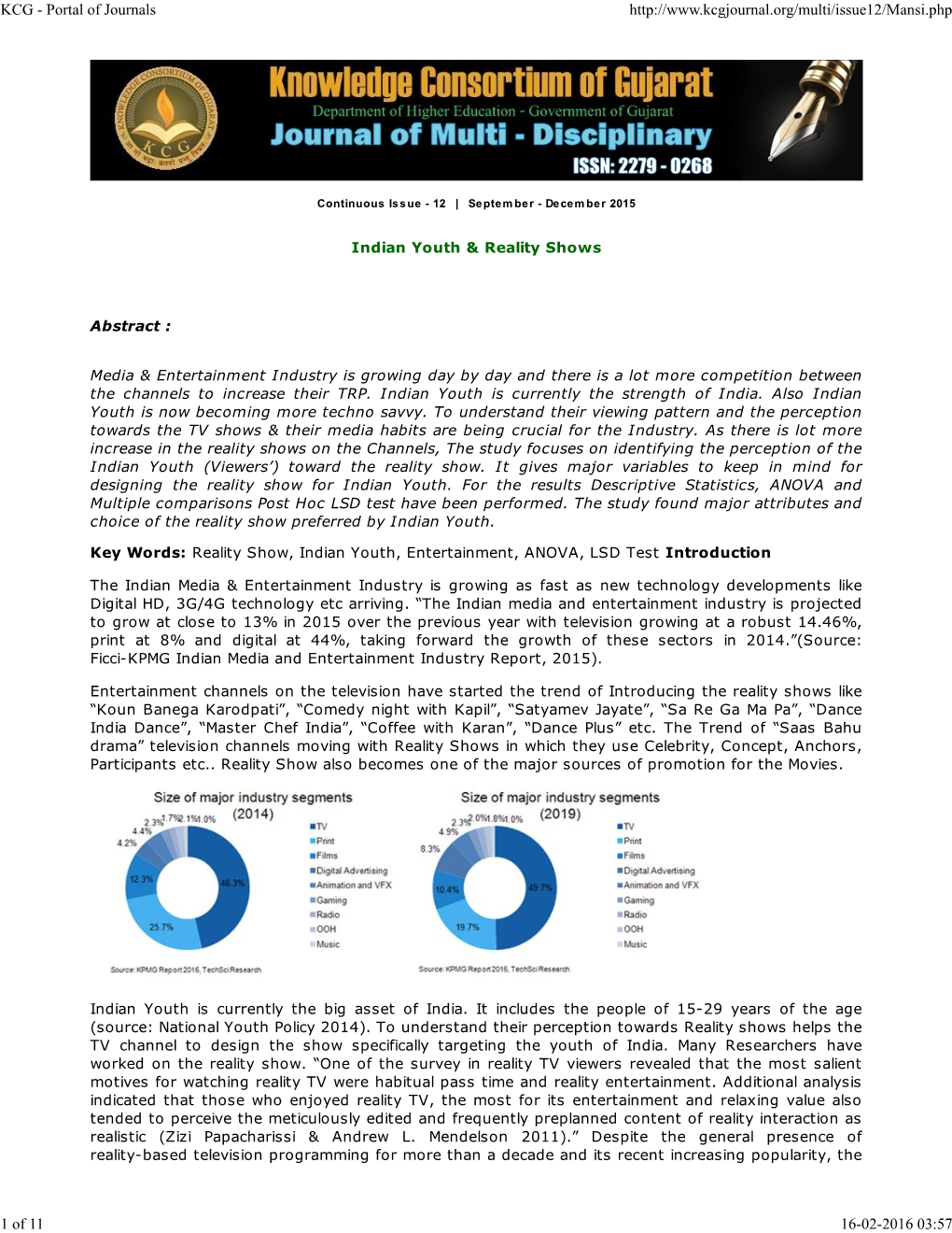 KCG - Portal of Journals