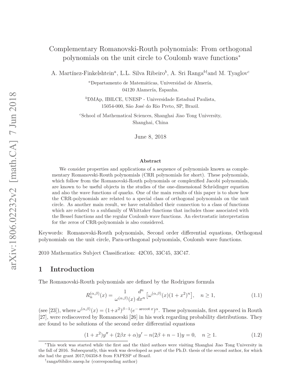 Arxiv:1806.02232V2 [Math.CA]