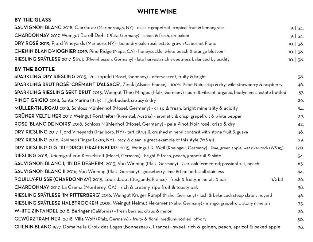 Wine List 08072020