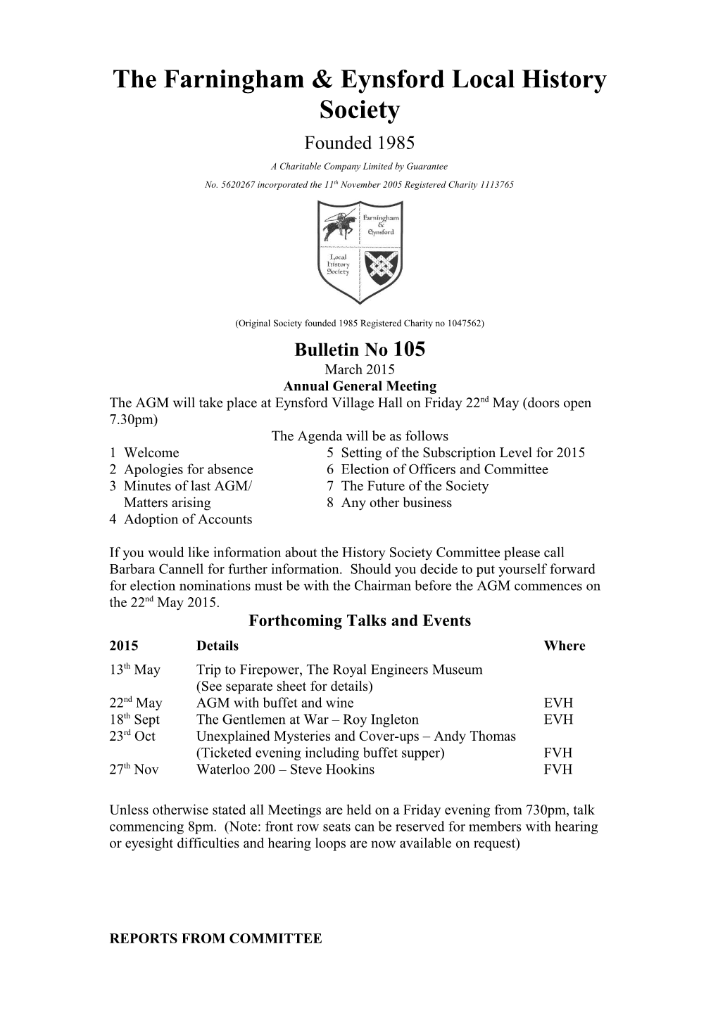 The Farningham & Eynsford Local History Society