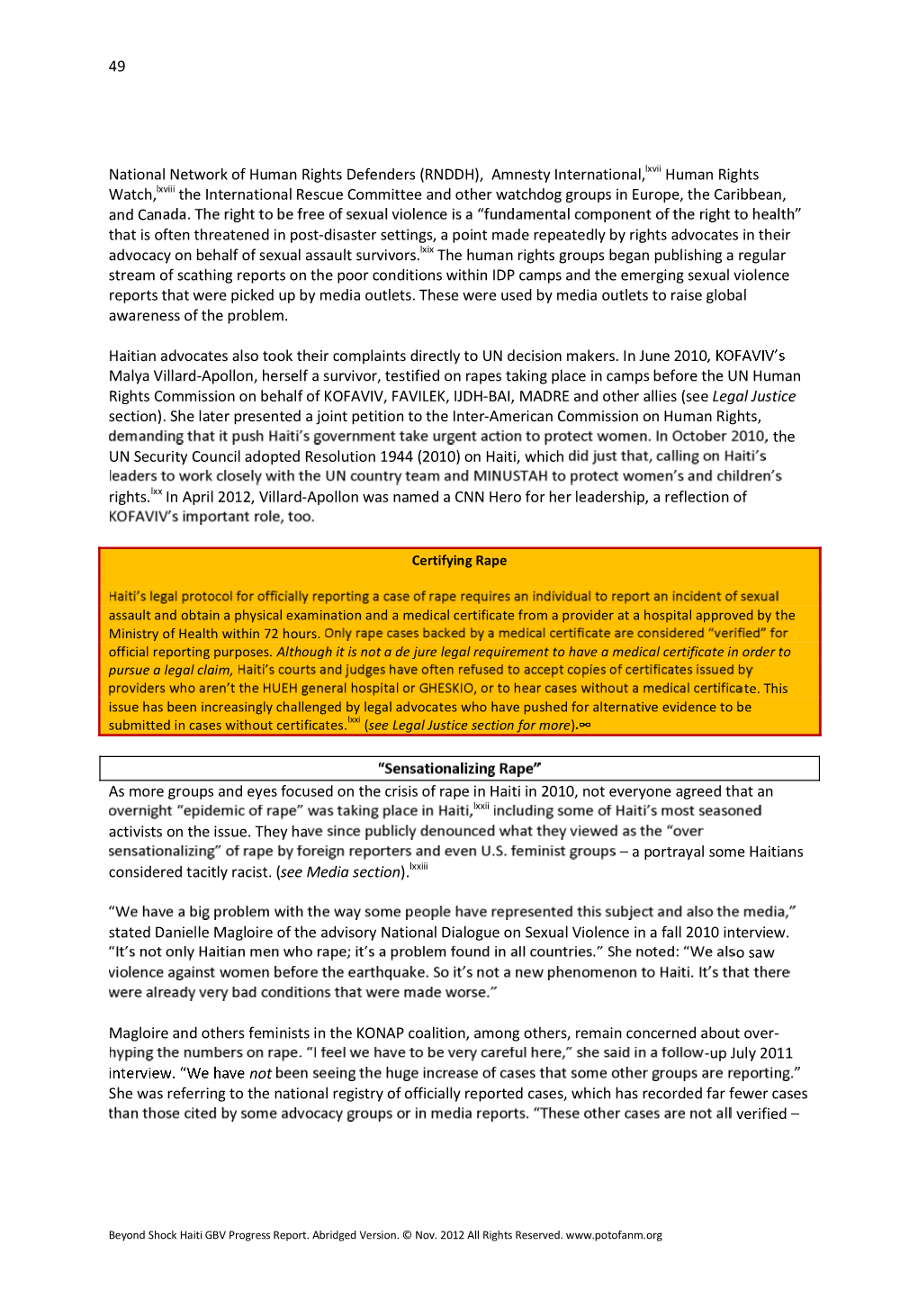 49 National Network of Human Rights Defenders (RNDDH), Amnesty