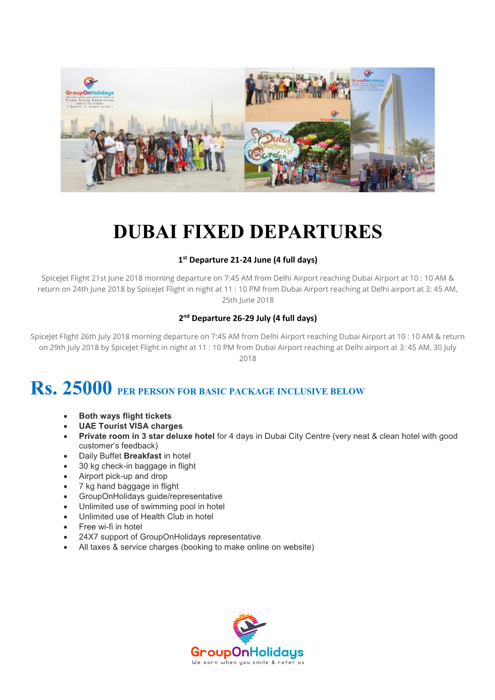 Dubai Fixed Departures