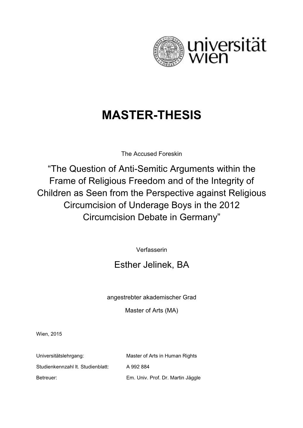 Master-Thesis