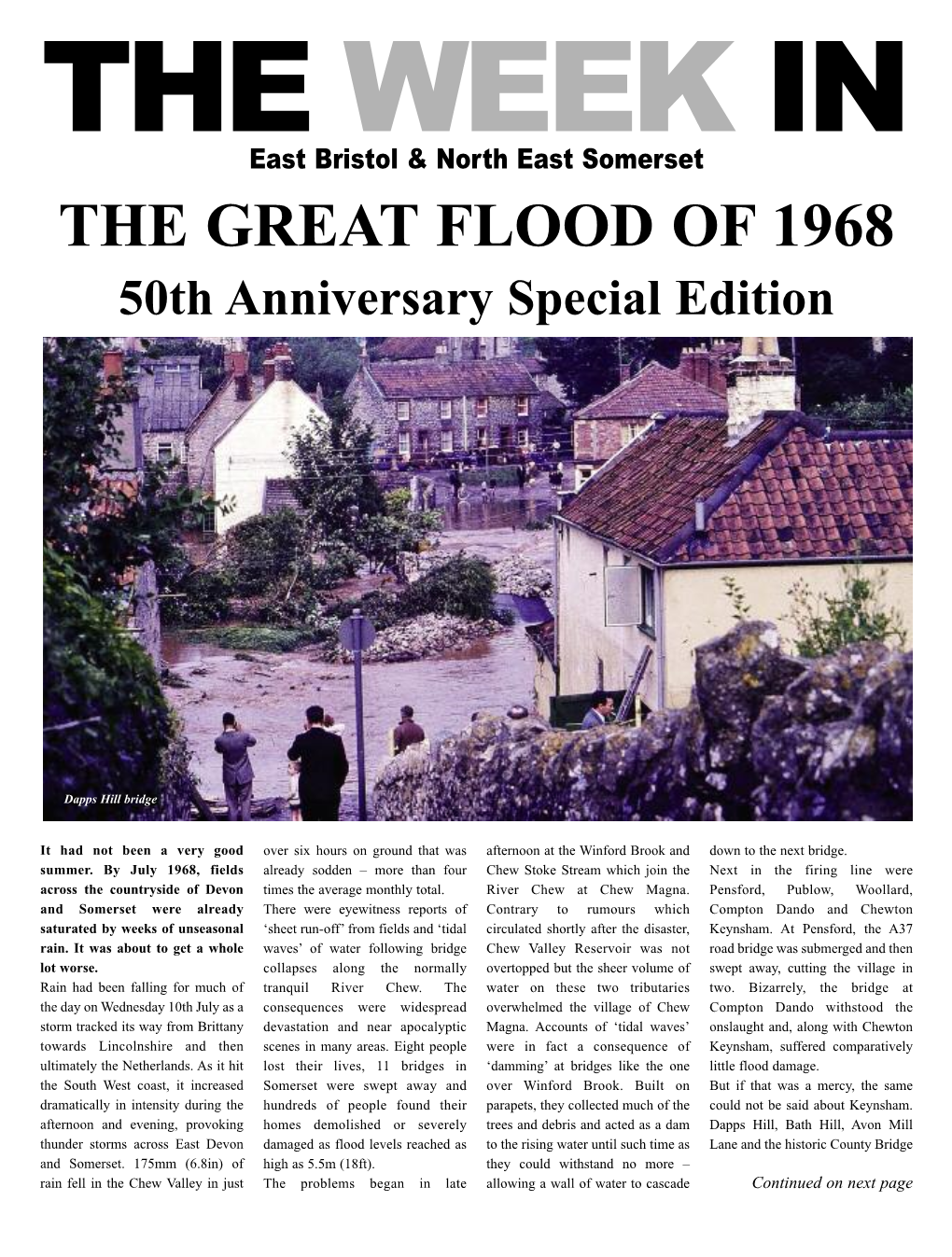 THE GREAT FLOOD of 1968 50Th Anniversary Special Edition