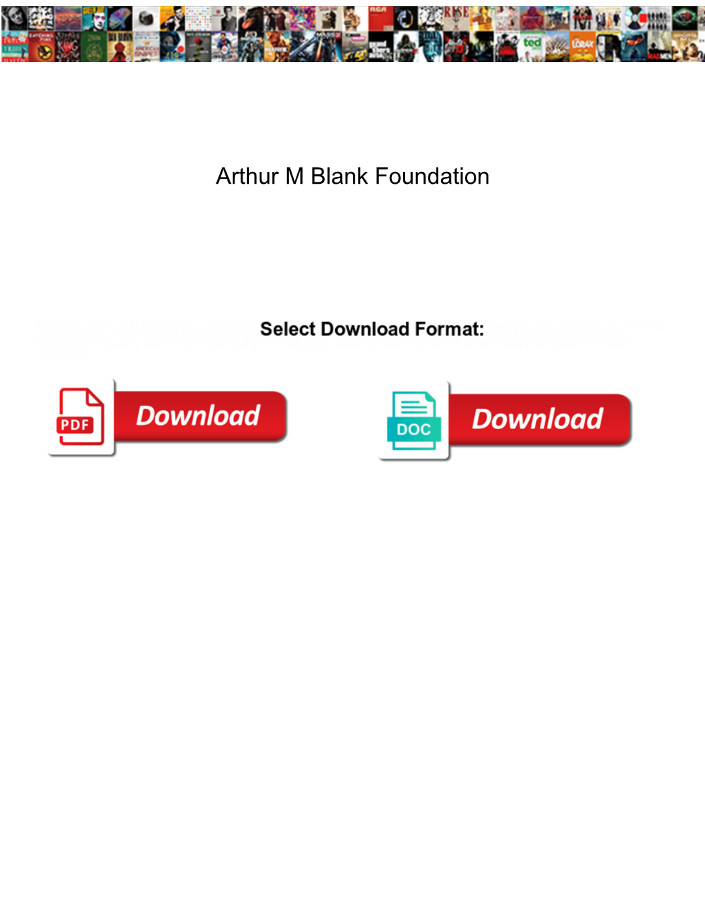 Arthur M Blank Foundation