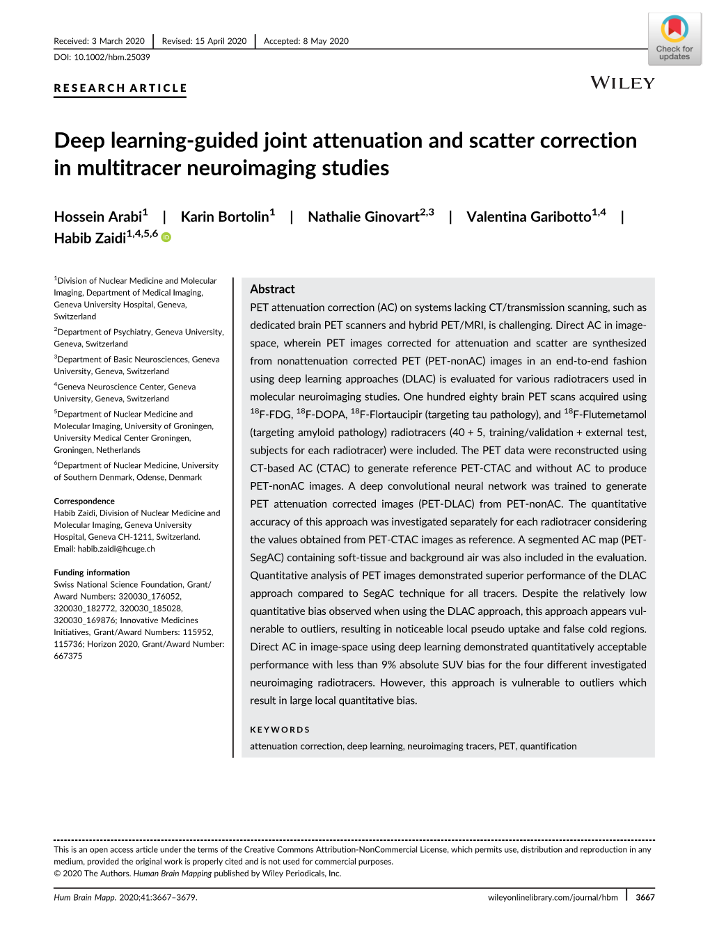 Deep Learning‐Guided Joint Attenuation and Scatter Correction
