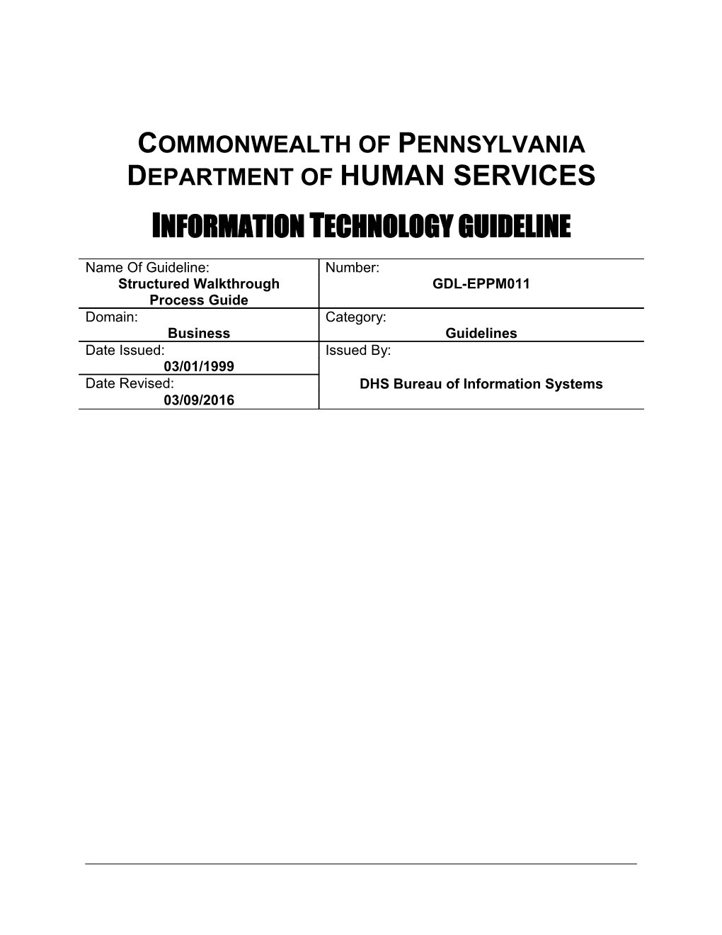 Structured Walkthrough Process Guide