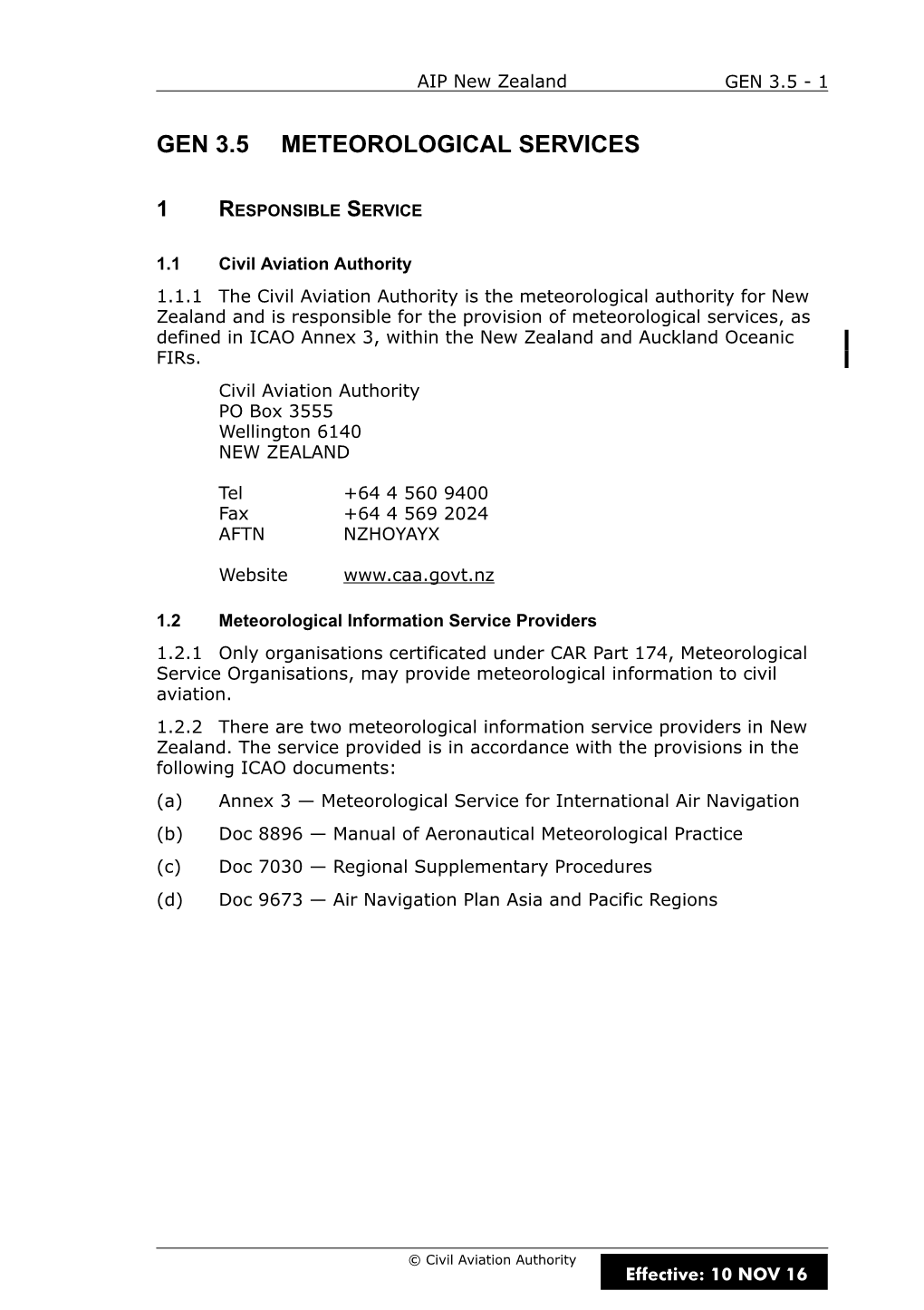 Gen 3.5 Meteorological Services