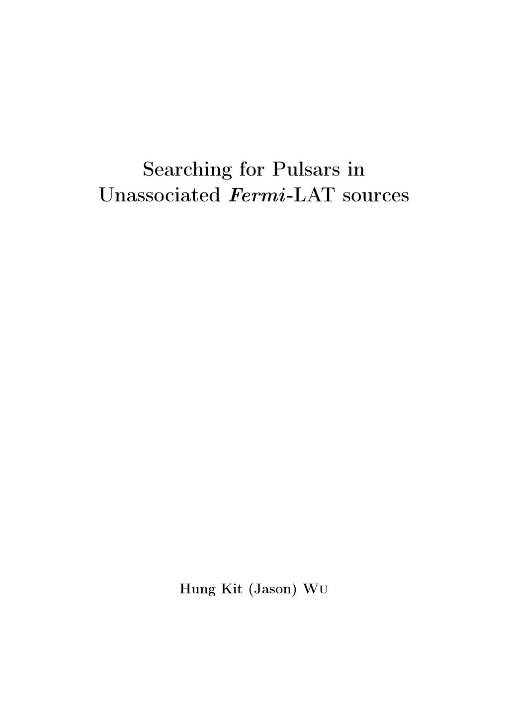 Searching for Pulsars in Unassociated Fermi-LAT Sources