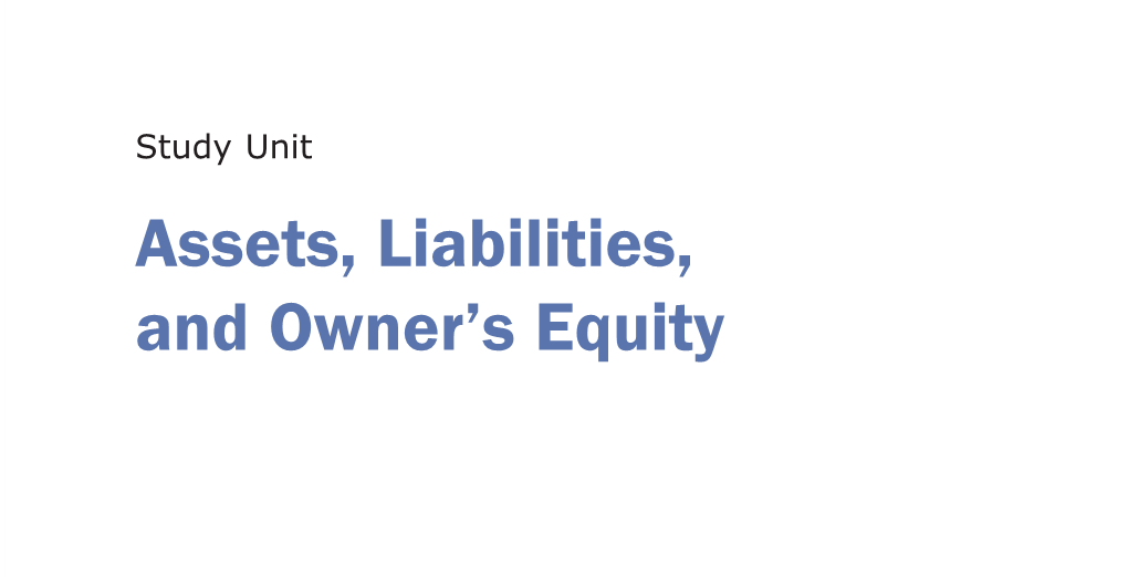 Assets, Liabilities, and Owner's Equity