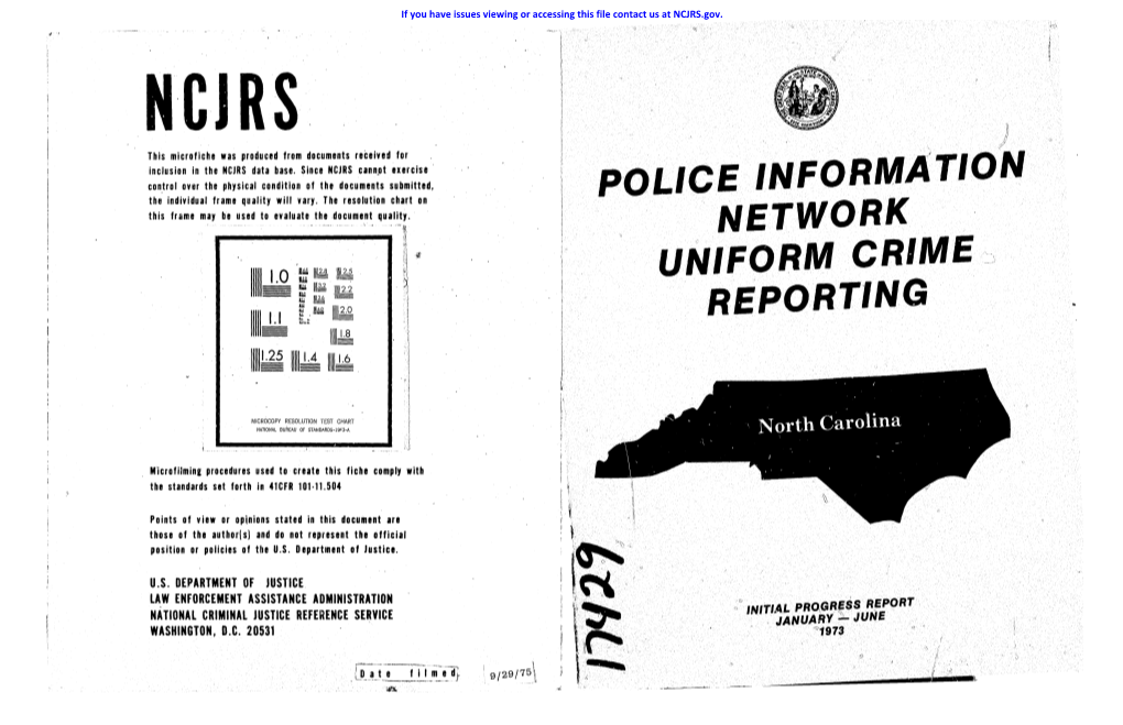 Police Information Network Uniform Crime ...Reporting